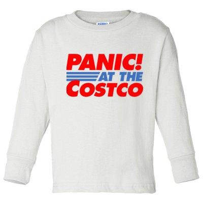 Panic At The Costco Funny Meme Toddler Long Sleeve Shirt