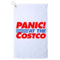 Panic At The Costco Funny Meme Platinum Collection Golf Towel