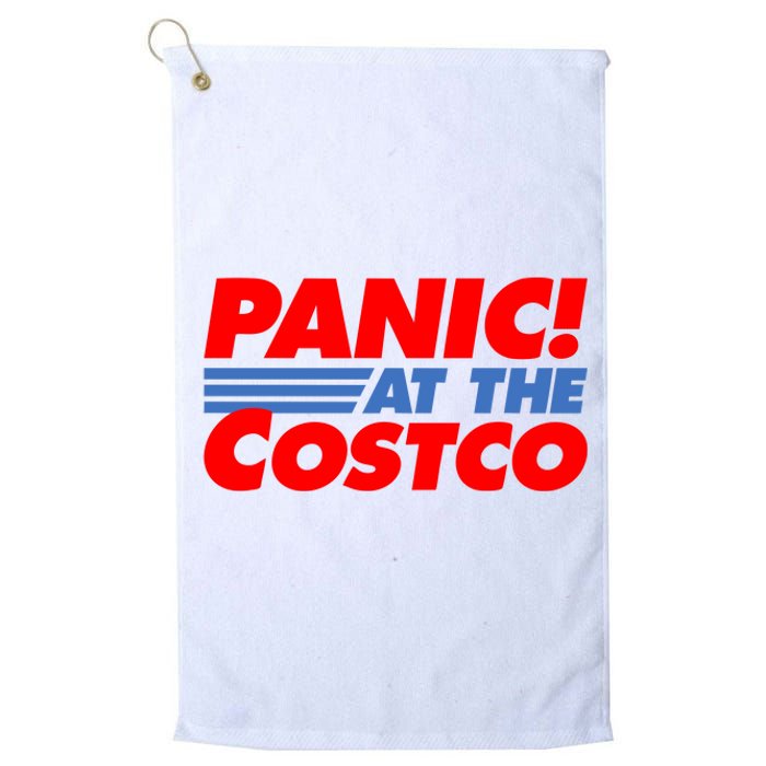 Panic At The Costco Funny Meme Platinum Collection Golf Towel