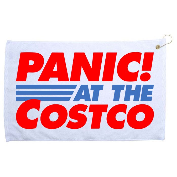 Panic At The Costco Funny Meme Grommeted Golf Towel