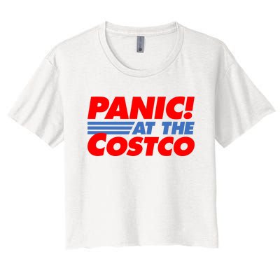 Panic At The Costco Funny Meme Women's Crop Top Tee