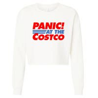 Panic At The Costco Funny Meme Cropped Pullover Crew