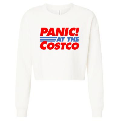 Panic At The Costco Funny Meme Cropped Pullover Crew