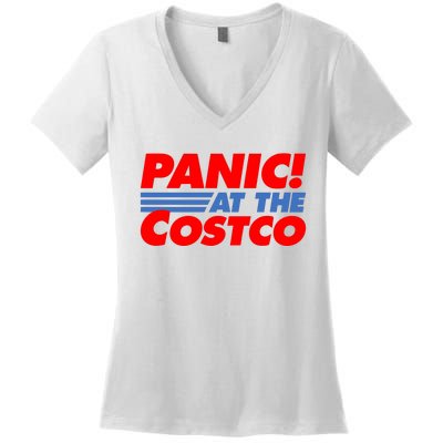 Panic At The Costco Funny Meme Women's V-Neck T-Shirt