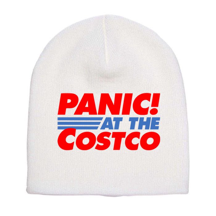 Panic At The Costco Funny Meme Short Acrylic Beanie