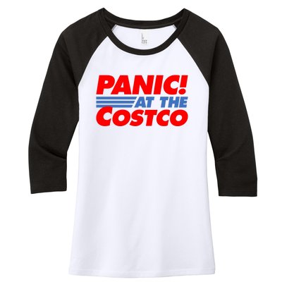 Panic At The Costco Funny Meme Women's Tri-Blend 3/4-Sleeve Raglan Shirt