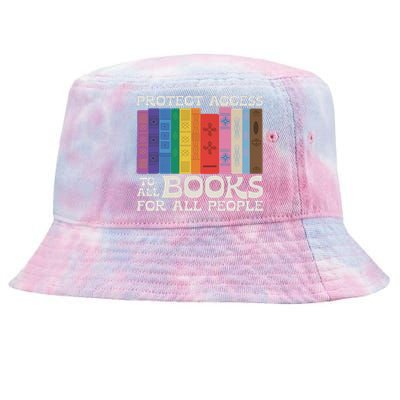 Protect Access To All Books For All People Funny Book Lover Tie-Dyed Bucket Hat