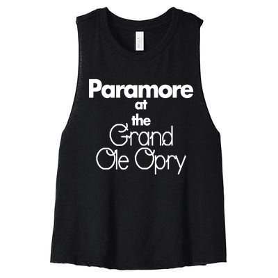 P.A.R.A.M.O.R.E At The Grand Ole Opry. Women's Racerback Cropped Tank