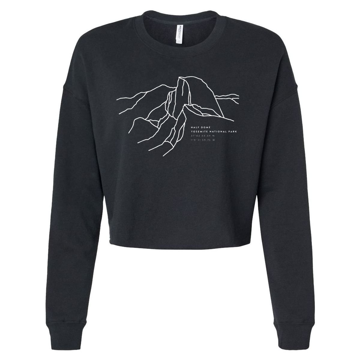 Places Around The World Half Dome Yosemite National Park Cropped Pullover Crew