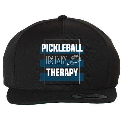 Pickleball As Therapy Hobby Sports Dinking Gift Wool Snapback Cap