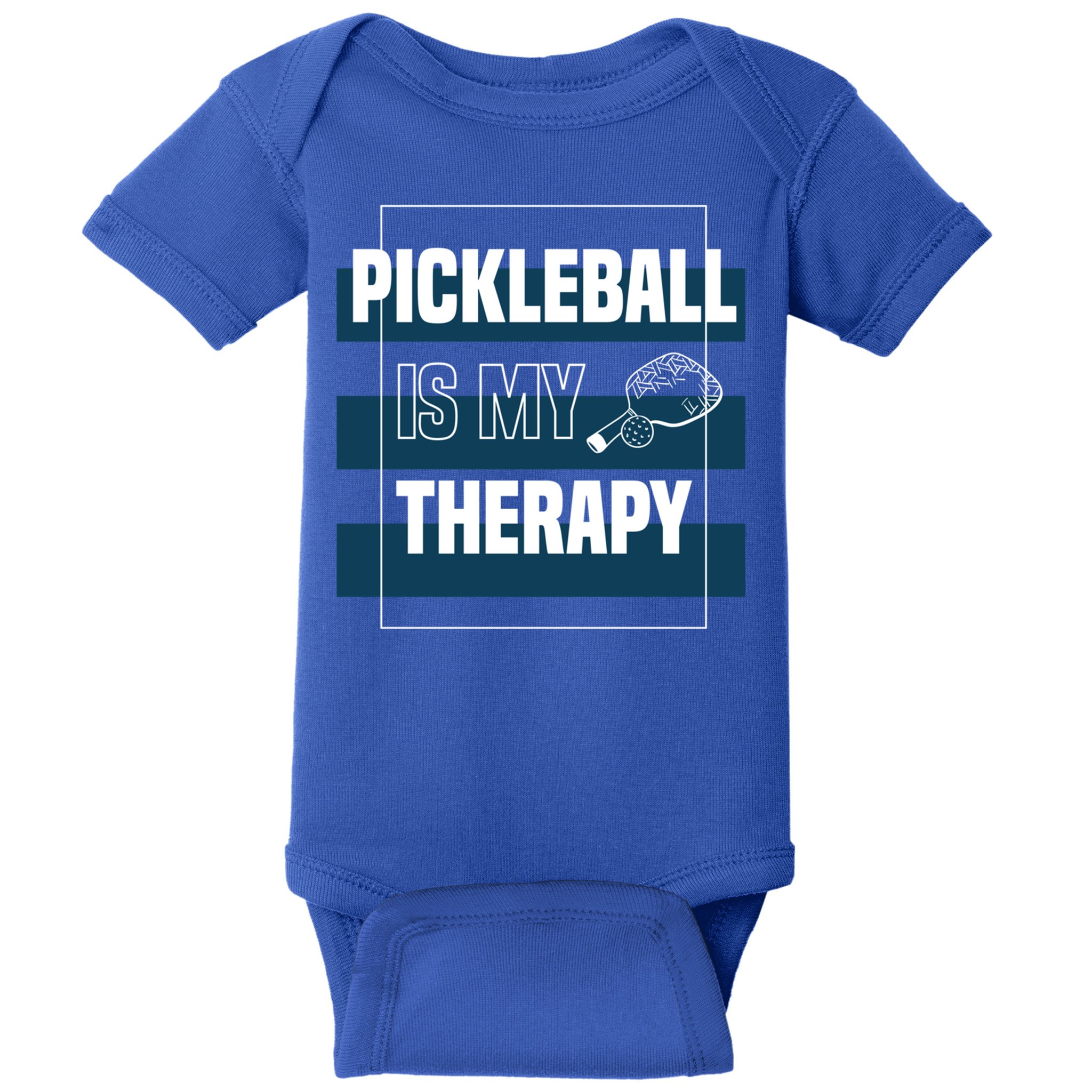 Pickleball As Therapy Hobby Sports Dinking Gift Baby Bodysuit
