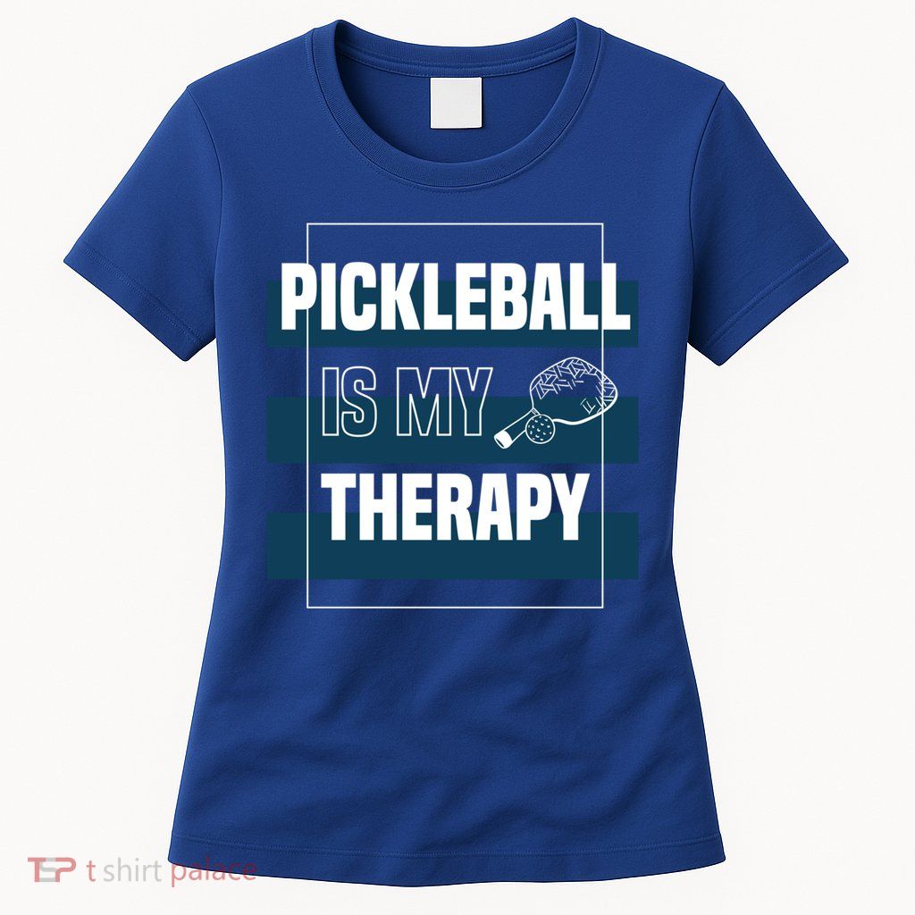 Pickleball As Therapy Hobby Sports Dinking Gift Womens T-Shirt