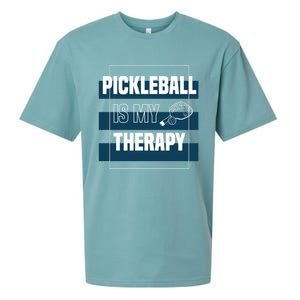 Pickleball As Therapy Hobby Sports Dinking Gift Sueded Cloud Jersey T-Shirt