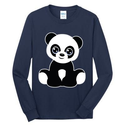 Panda Art Tween Cute Love Pandas Graphic Tall Long Sleeve T-Shirt