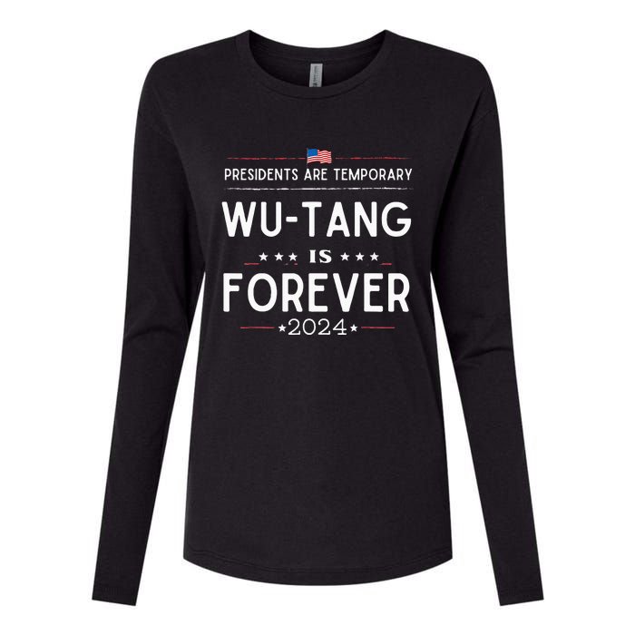 Presidents Are Temporary W.U.T.A.N.G Is Forever 2024 Womens Cotton Relaxed Long Sleeve T-Shirt