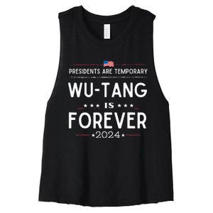 Presidents Are Temporary W.U.T.A.N.G Is Forever 2024 Women's Racerback Cropped Tank