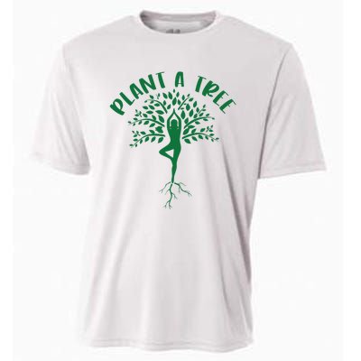 Plant A Tree Yoga Meditation Lover Namaste Yogi Tree Pose Cooling Performance Crew T-Shirt