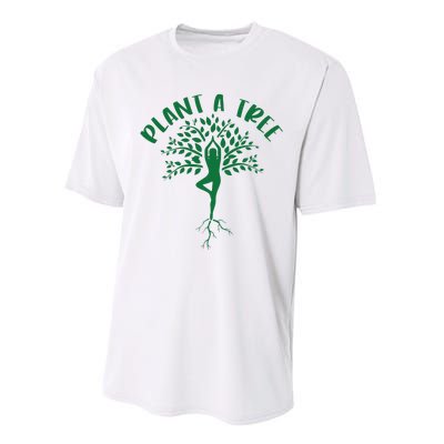 Plant A Tree Yoga Meditation Lover Namaste Yogi Tree Pose Performance Sprint T-Shirt