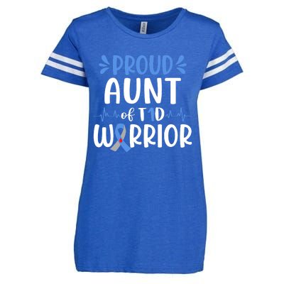 Proud Aunt T1D Type 1 Diabetes Warrior Diabetes Awareness Enza Ladies Jersey Football T-Shirt