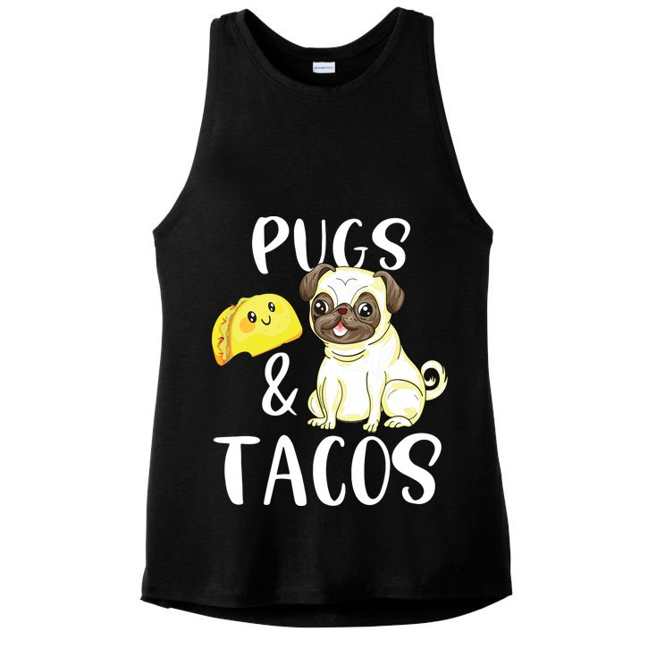 Pugs And Tacos Funny Pug And Tacos Gift Funny Dog Lover Ladies PosiCharge Tri-Blend Wicking Tank