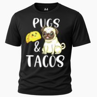 Pugs And Tacos Funny Pug And Tacos Gift Funny Dog Lover Cooling Performance Crew T-Shirt
