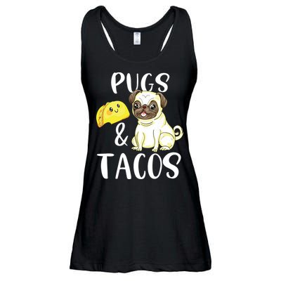 Pugs And Tacos Funny Pug And Tacos Gift Funny Dog Lover Ladies Essential Flowy Tank