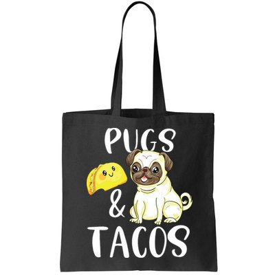 Pugs And Tacos Funny Pug And Tacos Gift Funny Dog Lover Bag