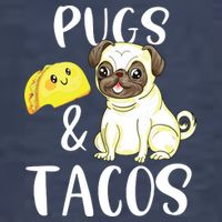 Pugs And Tacos Funny Pug And Tacos Gift Funny Dog Lover Vector Backpack