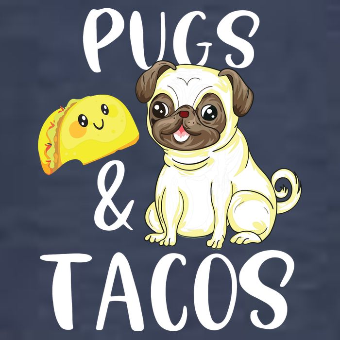 Pugs And Tacos Funny Pug And Tacos Gift Funny Dog Lover Vector Backpack