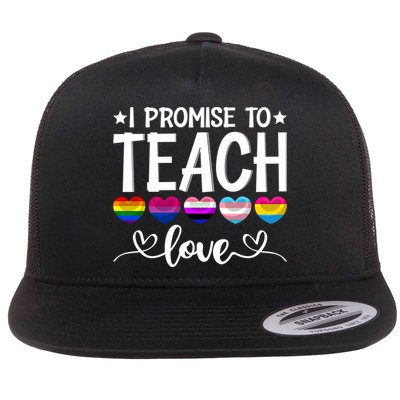 Proud Allies Teacher Promise To Teach Lgbtmeaningful Giftq Pride Love Great Gift Flatbill Hat