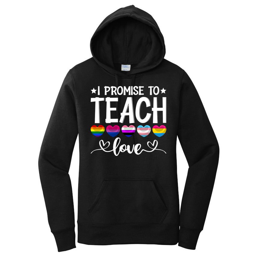 Proud Allies Teacher Promise To Teach Lgbtmeaningful Giftq Pride Love Great Gift Women's Pullover Hoodie