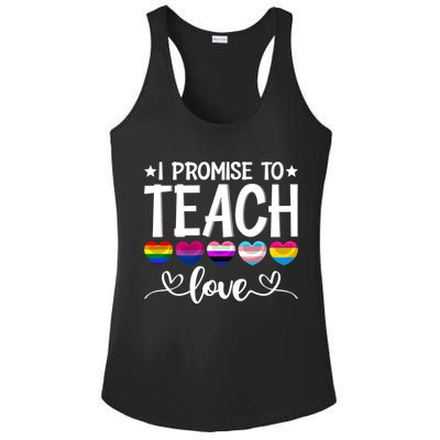 Proud Allies Teacher Promise To Teach Lgbtmeaningful Giftq Pride Love Great Gift Ladies PosiCharge Competitor Racerback Tank