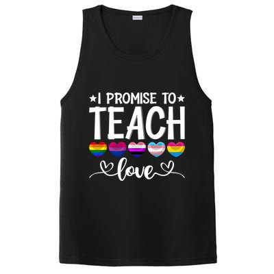 Proud Allies Teacher Promise To Teach Lgbtmeaningful Giftq Pride Love Great Gift PosiCharge Competitor Tank