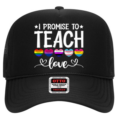 Proud Allies Teacher Promise To Teach Lgbtmeaningful Giftq Pride Love Great Gift Trucker Hat