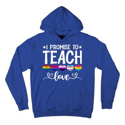 Proud Allies Teacher Promise To Teach Lgbtmeaningful Giftq Pride Love Great Gift Tall Hoodie