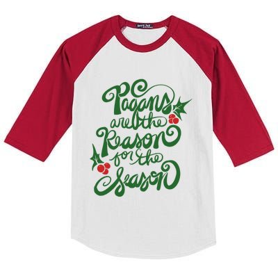 Pagans Are The Reason For The Season Yule Christmas Xmas Holiday Kids Colorblock Raglan Jersey