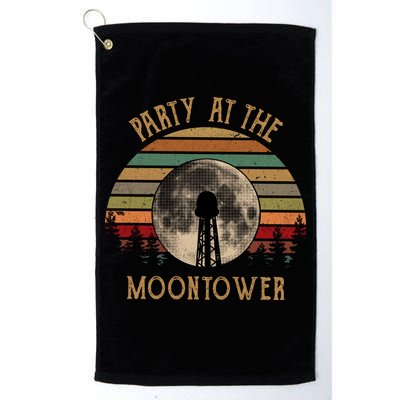 Party At The Moontower Vintage Golf Towel