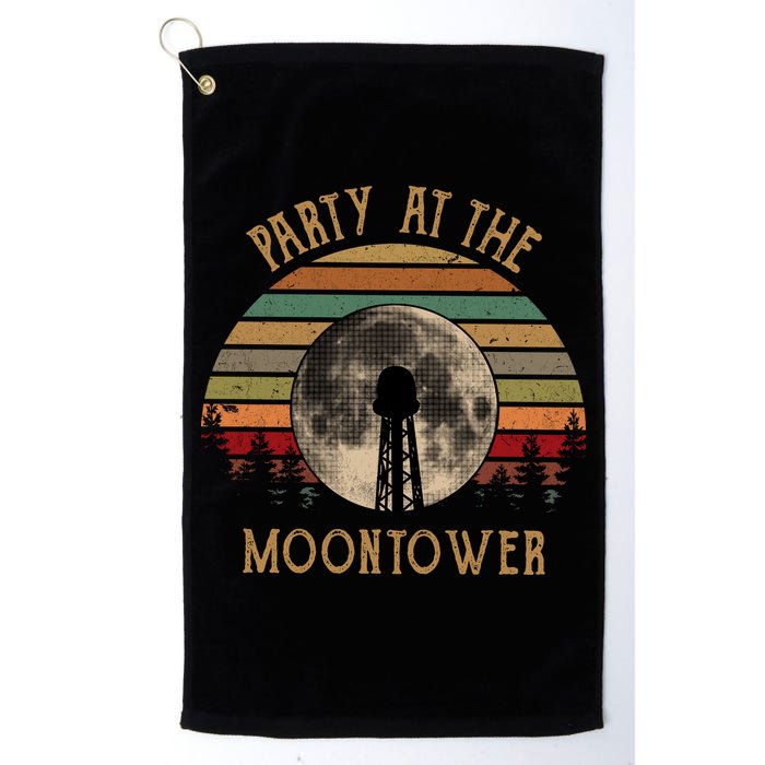 Party At The Moontower Vintage Golf Towel