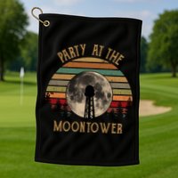Party At The Moontower Vintage Golf Towel