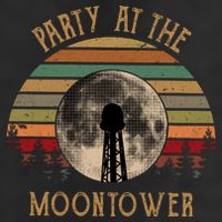 Party At The Moontower Vintage Golf Towel