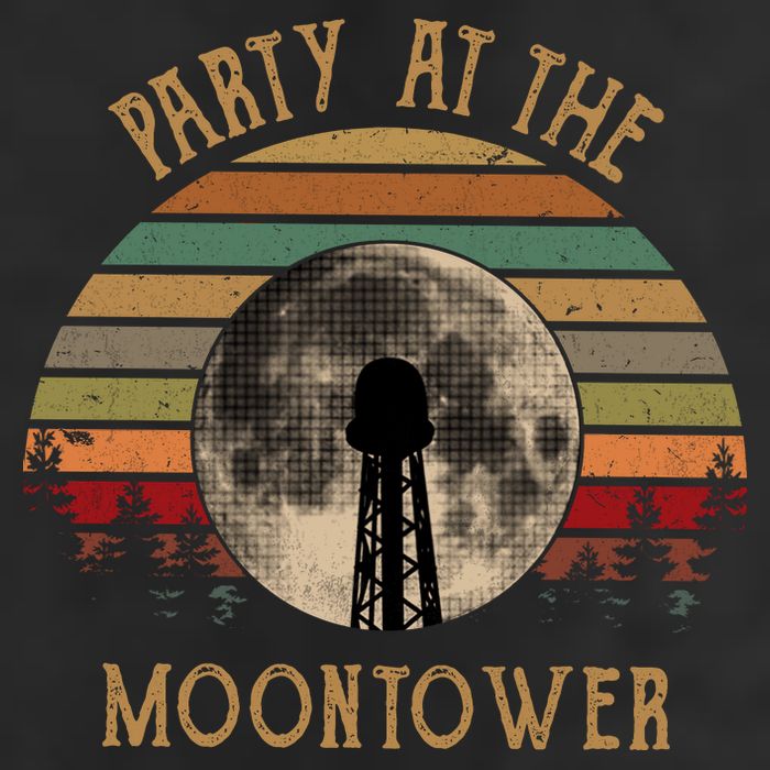 Party At The Moontower Vintage Golf Towel