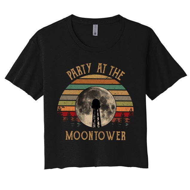 Party At The Moontower Vintage Crop Top