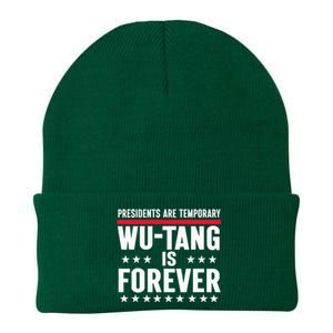 Presidents Are Temporary W.U.T.A.N.G Is Forever 2024 Funny Blue Knit Cap Winter Beanie