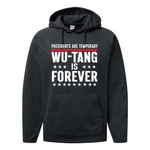 Presidents Are Temporary W.U.T.A.N.G Is Forever 2024 Funny Blue Performance Fleece Hoodie