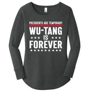 Presidents Are Temporary W.U.T.A.N.G Is Forever 2024 Funny Blue Women's Perfect Tri Tunic Long Sleeve Shirt