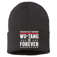 Presidents Are Temporary W.U.T.A.N.G Is Forever 2024 Funny Blue Sustainable Knit Beanie