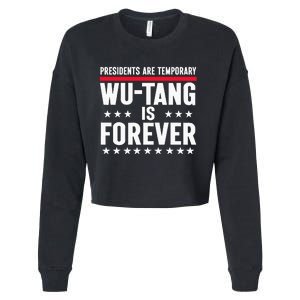 Presidents Are Temporary W.U.T.A.N.G Is Forever 2024 Funny Blue Cropped Pullover Crew