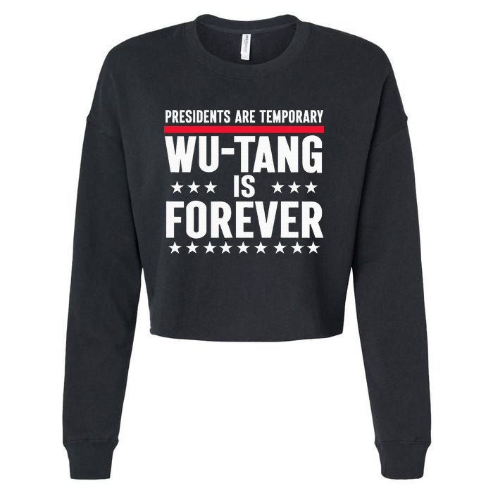 Presidents Are Temporary W.U.T.A.N.G Is Forever 2024 Funny Blue Cropped Pullover Crew