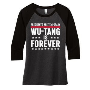 Presidents Are Temporary W.U.T.A.N.G Is Forever 2024 Funny Blue Women's Tri-Blend 3/4-Sleeve Raglan Shirt