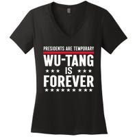 Presidents Are Temporary W.U.T.A.N.G Is Forever 2024 Funny Blue Women's V-Neck T-Shirt